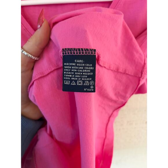 Ralph Lauren Sport Pink V-Neck Pima Cotton T-Shirt Women’s Large - Picture 5 of 6